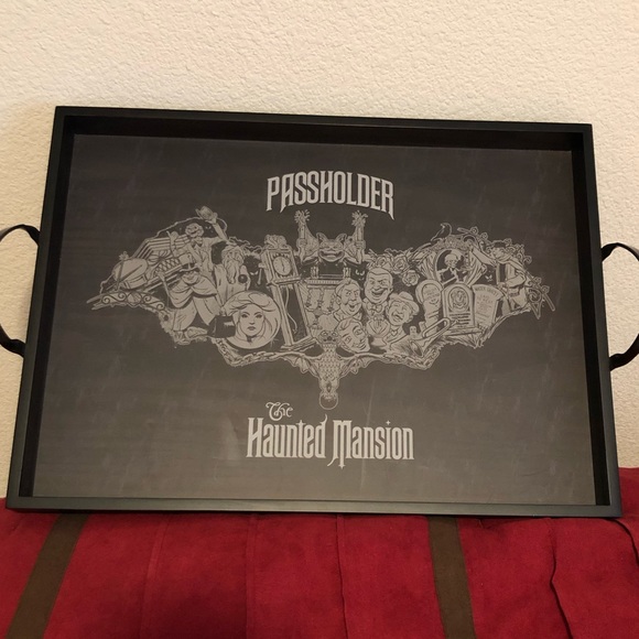 Disney’s HAUNTED MANSION PASSHOLDER Exclusive Wooden Serving Tray